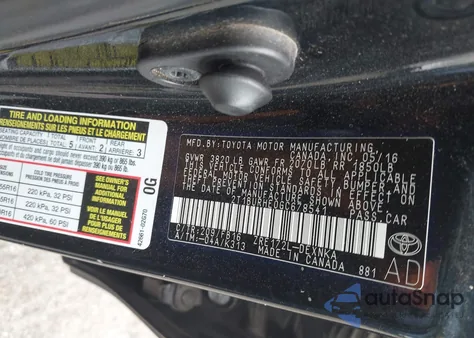 2016 Toyota Corolla Le from USA, damaged, VIN 2T1BURHE0GC678541